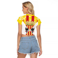 Kingdom of Trinacria Raglan Cropped T Shirt Est 1282 Animus Tuus Dominus - Wonder Print Shop