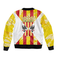 Kingdom of Trinacria Sleeve Zip Bomber Jacket Est 1282 Animus Tuus Dominus - Wonder Print Shop