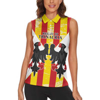 Kingdom of Trinacria Women Sleeveless Polo Shirt Est 1282 Animus Tuus Dominus - Wonder Print Shop