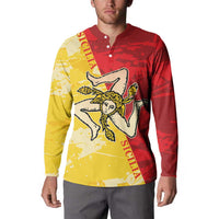 La Bandiera Regione Siciliana Button Sweatshirt LT9 - Wonder Print Shop