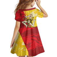 La Bandiera Regione Siciliana Family Matching Long Sleeve Bodycon Dress and Hawaiian Shirt LT9 - Wonder Print Shop