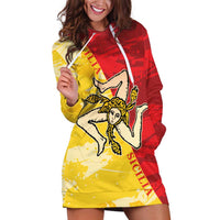 La Bandiera Regione Siciliana Hoodie Dress - Wonder Print Shop