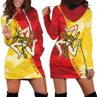 La Bandiera Regione Siciliana Hoodie Dress - Wonder Print Shop
