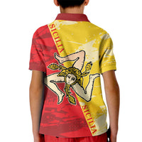La Bandiera Regione Siciliana Kid Polo Shirt - Wonder Print Shop