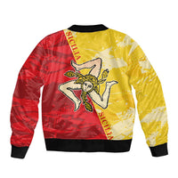 La Bandiera Regione Siciliana Sleeve Zip Bomber Jacket - Wonder Print Shop