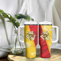 La Bandiera Regione Siciliana Tumbler With Handle - Wonder Print Shop