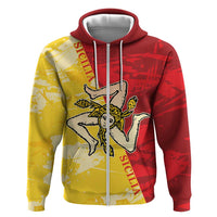 La Bandiera Regione Siciliana Zip Hoodie - Wonder Print Shop