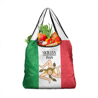 Sicilian Revolution of 1848 Grocery Bag Bandiera del Regno di Sicilia 1848-1849