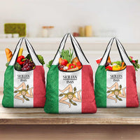 Sicilian Revolution of 1848 Grocery Bag Bandiera del Regno di Sicilia 1848-1849