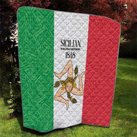Sicilian Revolution of 1848 Quilt Bandiera del Regno di Sicilia 1848-1849 - Wonder Print Shop