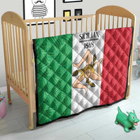 Sicilian Revolution of 1848 Quilt Bandiera del Regno di Sicilia 1848-1849 - Wonder Print Shop