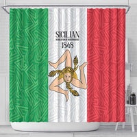 Sicilian Revolution of 1848 Shower Curtain Bandiera del Regno di Sicilia 1848-1849