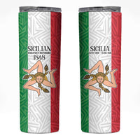 Sicilian Revolution of 1848 Skinny Tumbler Bandiera del Regno di Sicilia 1848-1849 - Wonder Print Shop