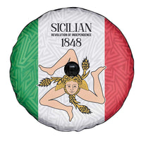 Sicilian Revolution of 1848 Spare Tire Cover Bandiera del Regno di Sicilia 1848-1849 - Wonder Print Shop