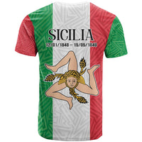 Sicilian Revolution of 1848 T Shirt Bandiera del Regno di Sicilia 1848-1849 - Wonder Print Shop