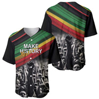 Make His-Herstories Baseball Jersey Black Power Hand and Pan-African Flag LT9 - Wonder Print Shop
