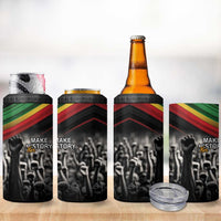 Make His-Herstories 4 in 1 Can Cooler Tumbler Black Power Hand and Pan-African Flag LT9 - Wonder Print Shop