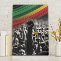 Make His-Herstories Canvas Wall Art Black Power Hand and Pan-African Flag LT9 - Wonder Print Shop