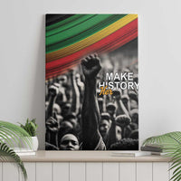 Make His-Herstories Canvas Wall Art Black Power Hand and Pan-African Flag LT9 - Wonder Print Shop