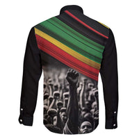 Make His-Herstories Family Matching Long Sleeve Bodycon Dress and Hawaiian Shirt Black Power Hand and Pan-African Flag LT9 - Wonder Print Shop
