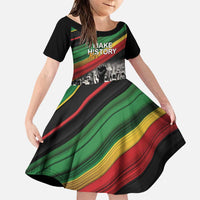 Make His-Herstories Family Matching Puletasi and Hawaiian Shirt Black Power Hand and Pan-African Flag - Wonder Print Shop