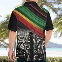Make His-Herstories Hawaiian Shirt Black Power Hand and Pan-African Flag - Wonder Print Shop