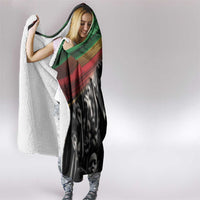 Make His-Herstories Hooded Blanket Black Power Hand and Pan-African Flag