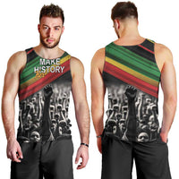 Make His-Herstories Men Tank Top Black Power Hand and Pan-African Flag - Wonder Print Shop