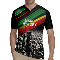 Make His-Herstories Rugby Jersey Black Power Hand and Pan-African Flag - Wonder Print Shop