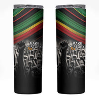 Make His-Herstories Skinny Tumbler Black Power Hand and Pan-African Flag - Wonder Print Shop
