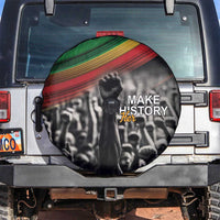 Make His-Herstories Spare Tire Cover Black Power Hand and Pan-African Flag - Wonder Print Shop