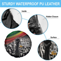 Make His-Herstories Spare Tire Cover Black Power Hand and Pan-African Flag - Wonder Print Shop