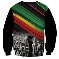 Make His-Herstories Sweatshirt Black Power Hand and Pan-African Flag - Wonder Print Shop