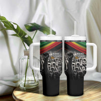 Make His-Herstories Tumbler With Handle Black Power Hand and Pan-African Flag - Wonder Print Shop