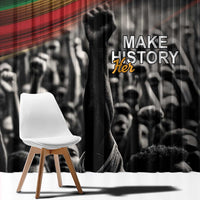 Make His-Herstories Window Curtain Black Power Hand and Pan-African Flag - Wonder Print Shop