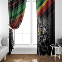 Make His-Herstories Window Curtain Black Power Hand and Pan-African Flag - Wonder Print Shop