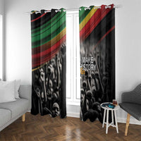 Make His-Herstories Window Curtain Black Power Hand and Pan-African Flag - Wonder Print Shop