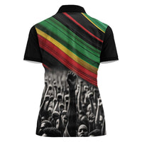 Make His-Herstories Women Polo Shirt Black Power Hand and Pan-African Flag - Wonder Print Shop