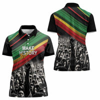 Make His-Herstories Women Polo Shirt Black Power Hand and Pan-African Flag - Wonder Print Shop