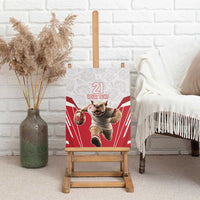 England Rugby Custom Canvas Wall Art English Bull Dog Mascot Sporty