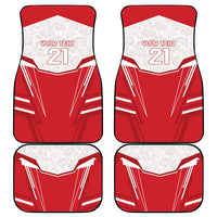 England Rugby Custom Car Mats English Bull Dog Mascot Sporty