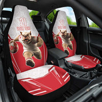England Rugby Custom Car Seat Cover English Bull Dog Mascot Sporty