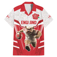 England Rugby Custom Family Matching Mermaid Dress and Hawaiian Shirt English Bull Dog Mascot Sporty