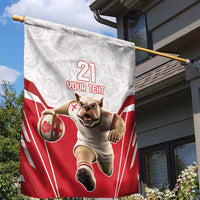 England Rugby Custom Garden Flag English Bull Dog Mascot Sporty