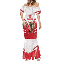 England Rugby Custom Mermaid Dress English Bull Dog Mascot Sporty