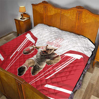England Rugby Custom Quilt English Bull Dog Mascot Sporty