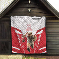 England Rugby Custom Quilt English Bull Dog Mascot Sporty