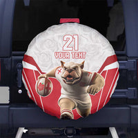 England Rugby Custom Spare Tire Cover English Bull Dog Mascot Sporty