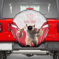 England Rugby Custom Spare Tire Cover English Bull Dog Mascot Sporty