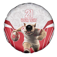 England Rugby Custom Spare Tire Cover English Bull Dog Mascot Sporty